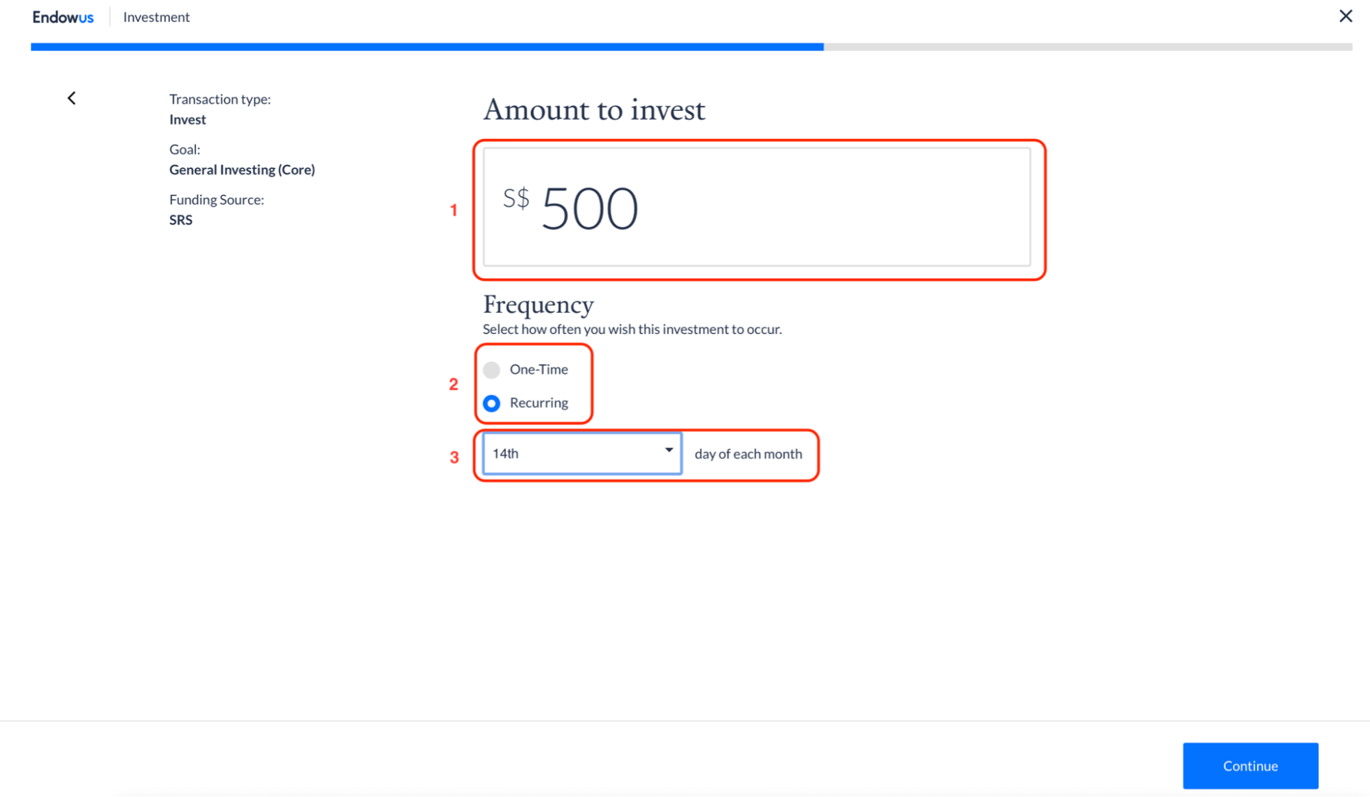 About recurring investments and orders