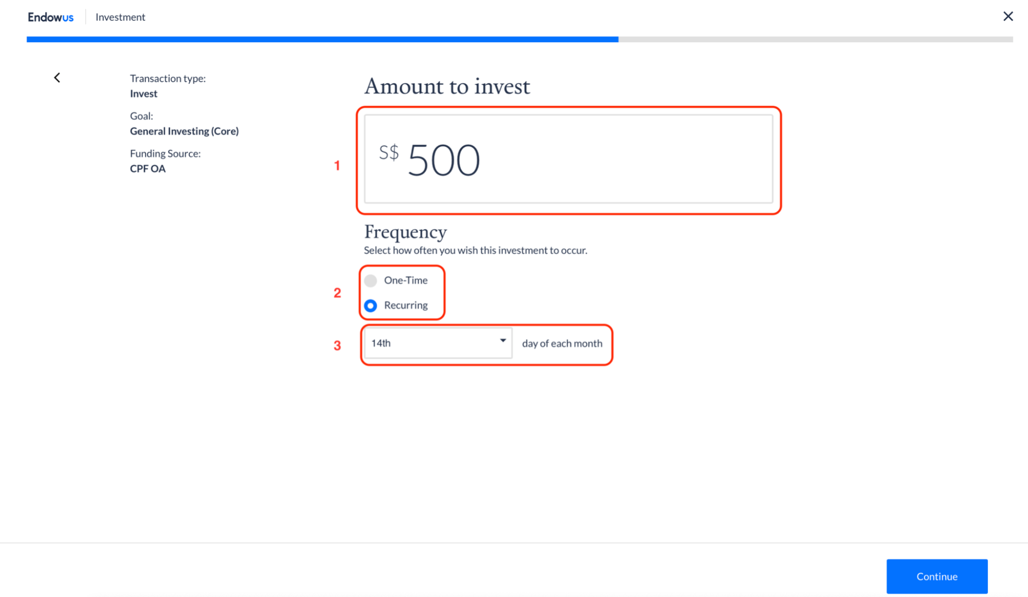 About recurring investments and orders